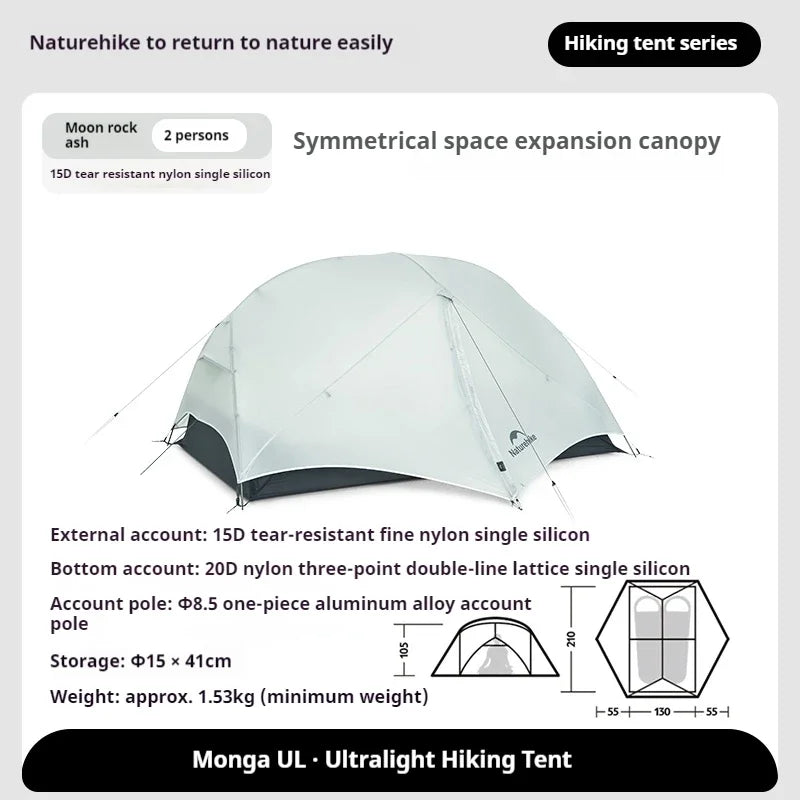 Naturehike Mongar 1 or 2 Person Nylon Ultralight  Hiking Tent