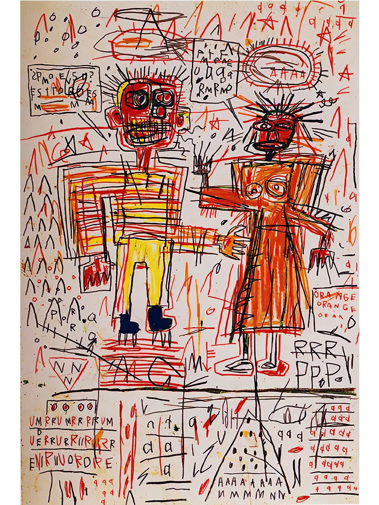 Graffiti Artist Jean Michel Abstract Canvas Art Poster and Print Canvas Paintings