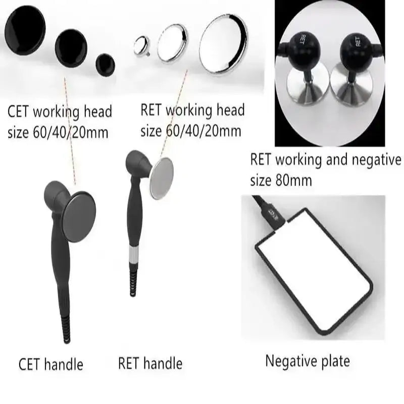 Indiba Ret CET Smart Tekar Therapy Microcurrent Face Lift Machine, Handles - Chiropractic Physio Spine Pain Relief Radio Frequencies
