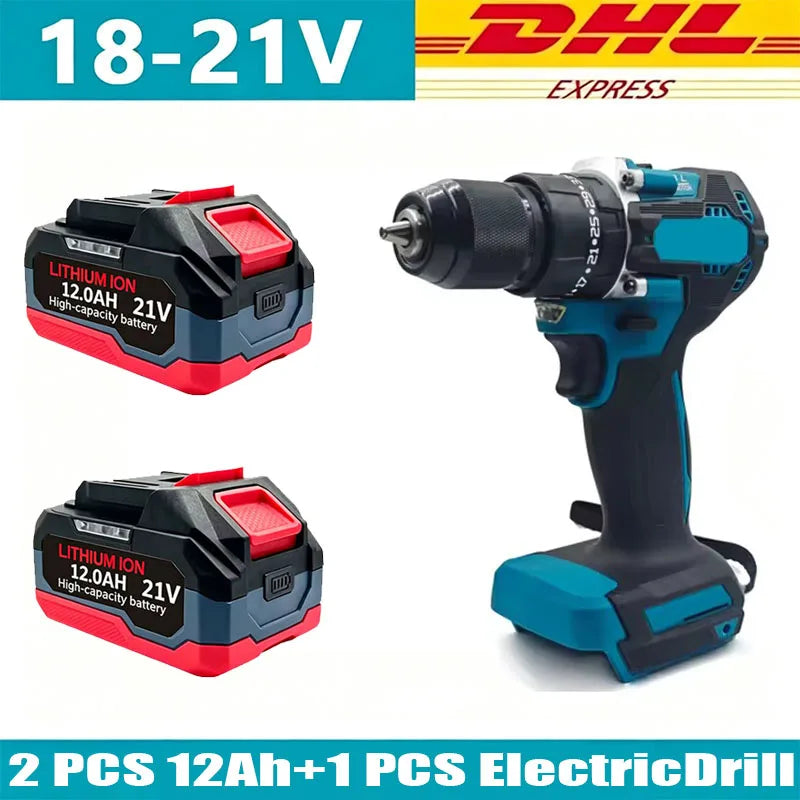 Rechargeable Li-Ion Batteries & Charger Suitable for Cordless Makita 18V/21V Power Tools