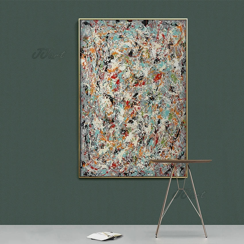 Large Home Decor Art Copy Pollock Oil Paintings