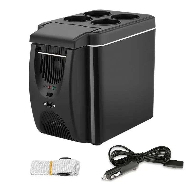 Portable Travel Refrigerator, Mini Electric Car Refrigerator 6L 12V