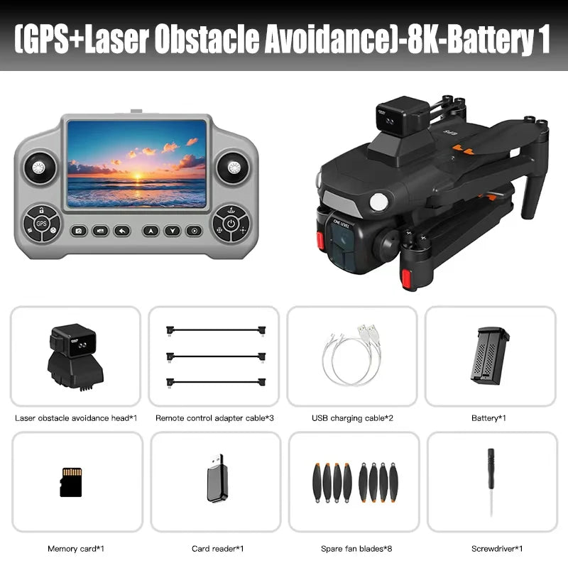 Original Drone, GPS RC 8K Professional HD Aerial Photography Laser obstacle avoidance Quadcopter Aircraft