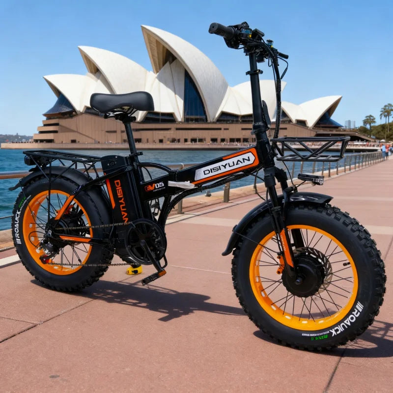 20-inch Foldable E-Bike 500W Motor Adult Multi-Shock Absorption Bike 48V-30AH Removable Battery Electric Bike