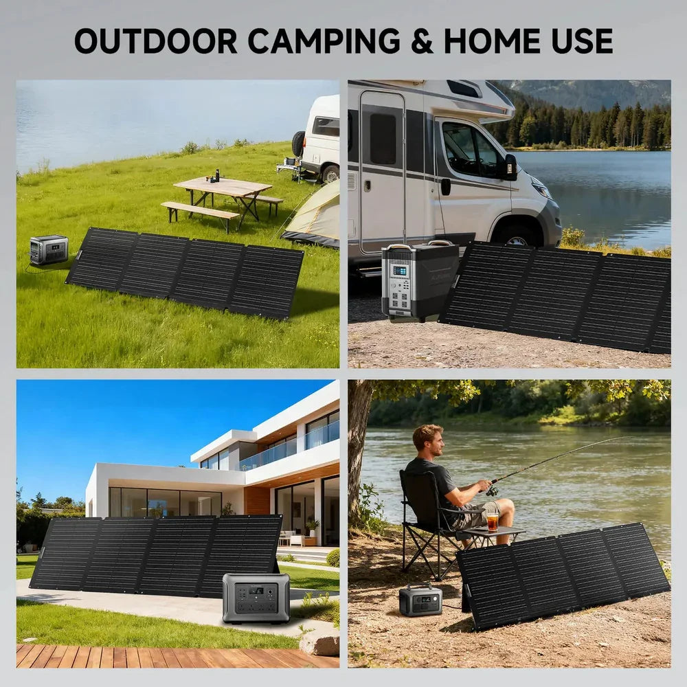 ALLPOWERS Foldable Portable Solar Panel 400W / 200W / 140W / 100W Solar Generator Charger & Solar Output for Power Station Camping RV
