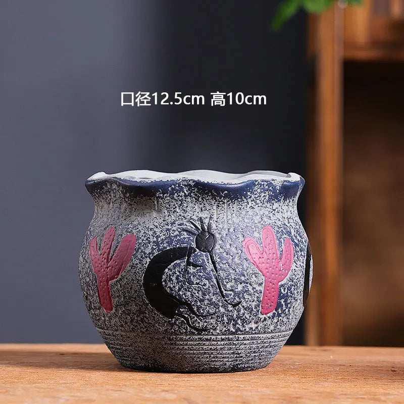 Mediterranean Succulent Flower Pot Large Diameter