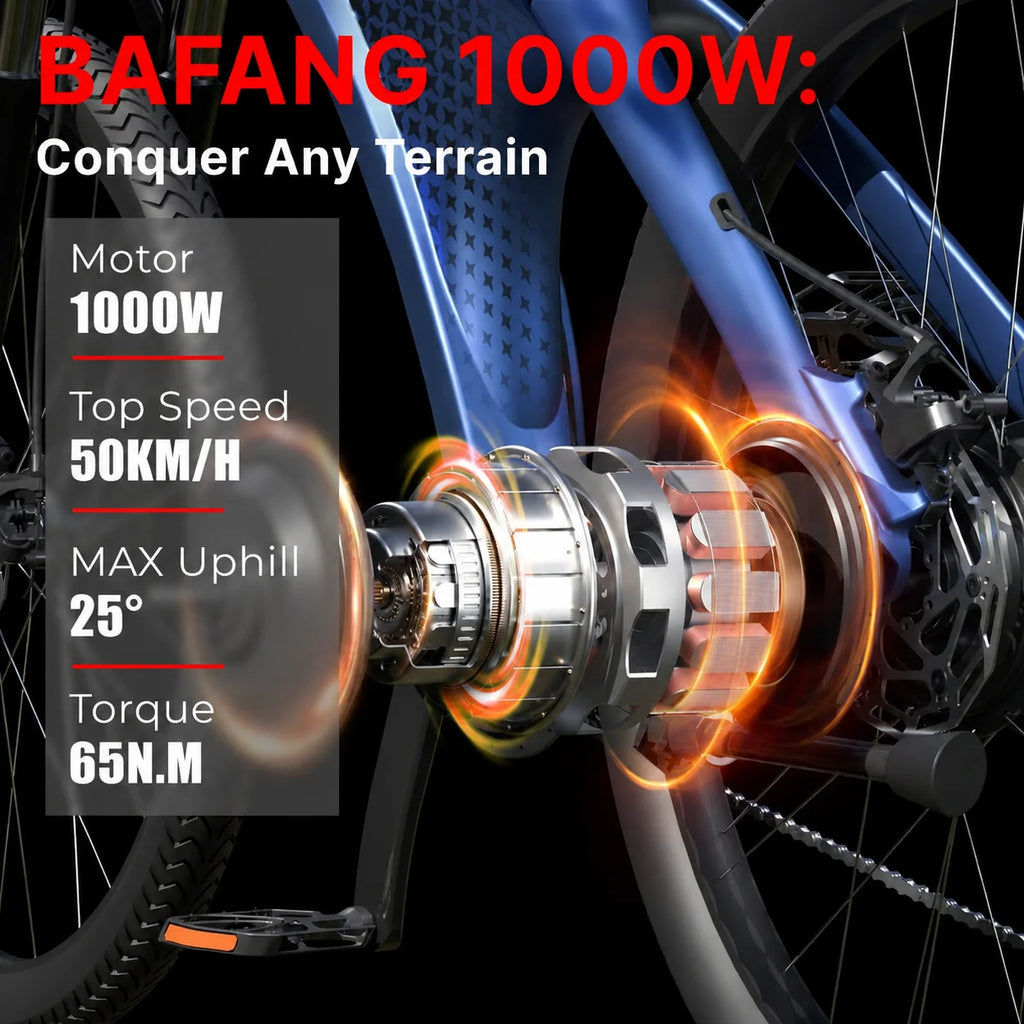 HUANCI Q5 Electric Bikes for Adults 1000W 48V 13AH Ebikes