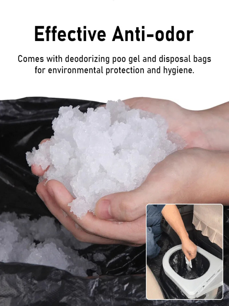Car Portable Folding Toilet Travel Accessories Emergency Portable Toilet Outdoor Car Portable Toilet