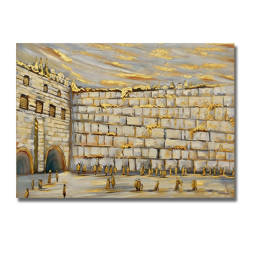Handmade Modern Abstract Jewish Oil Painting, Handmade Artwork, Unframed