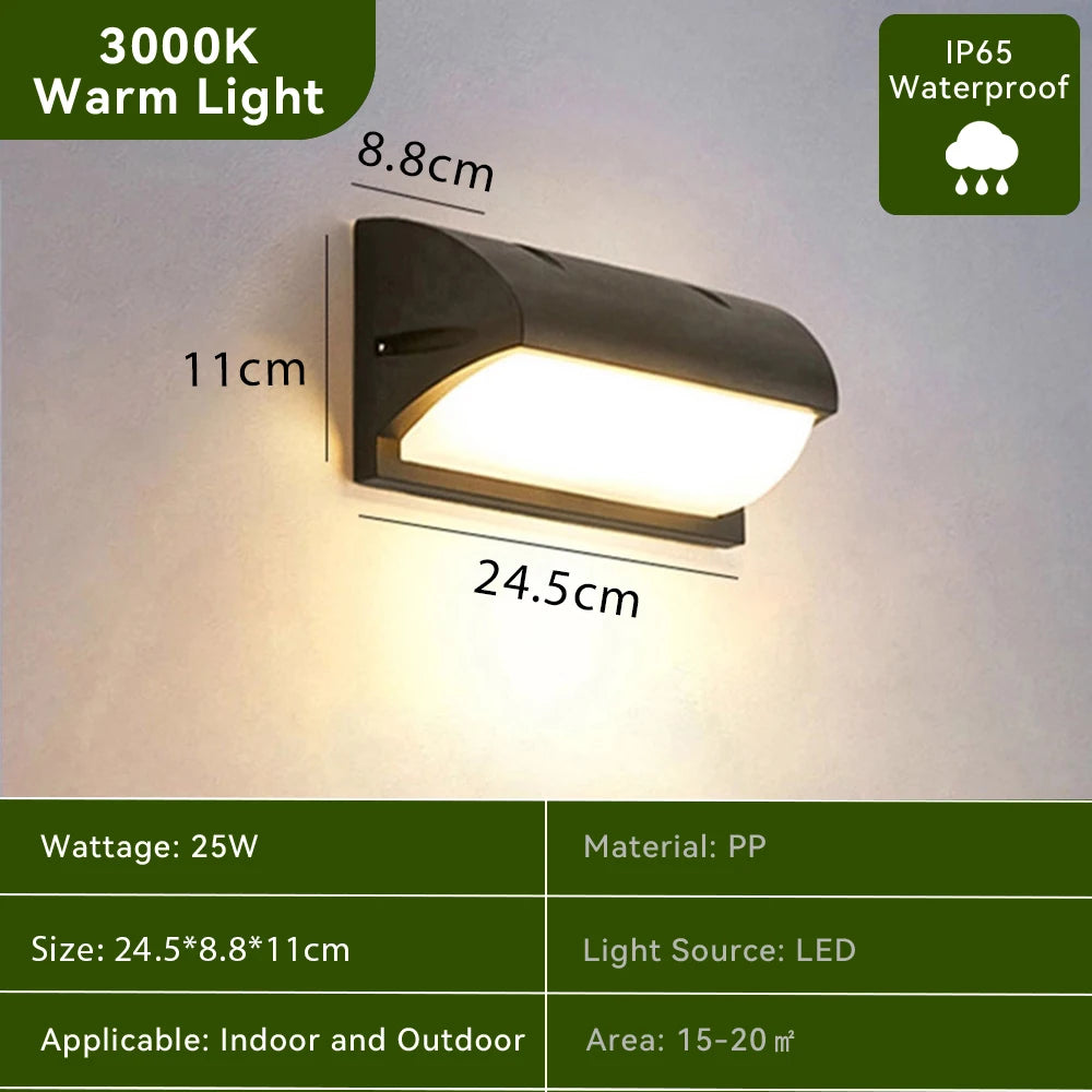 Waterproof LED Wall Light 110V 220V For Outdoor Pathway Stairway Porch Balcony Garden Wall Mount