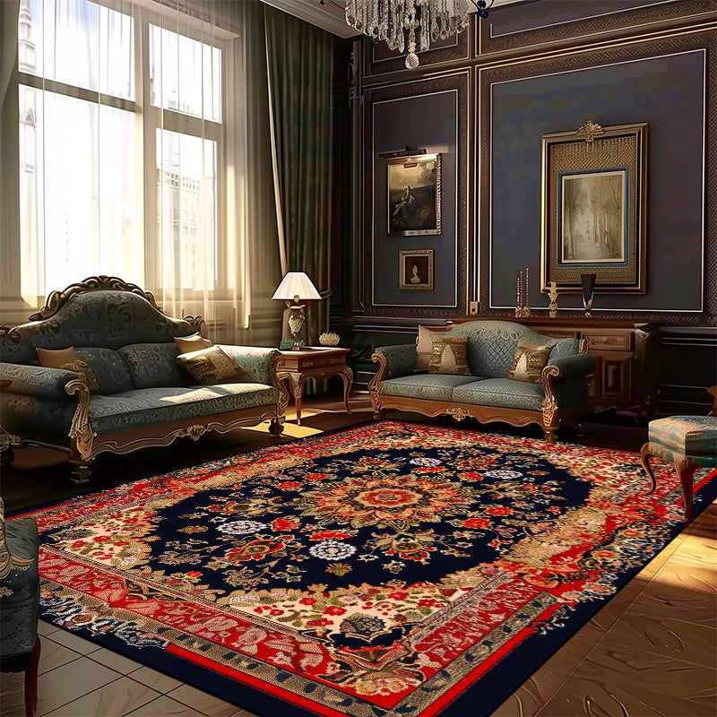 Persian Style Rugs for Living Room Decoration Carpet Large Area Bedroom Anti-slip Floor Mat Washable Lounge Rug Customized Size