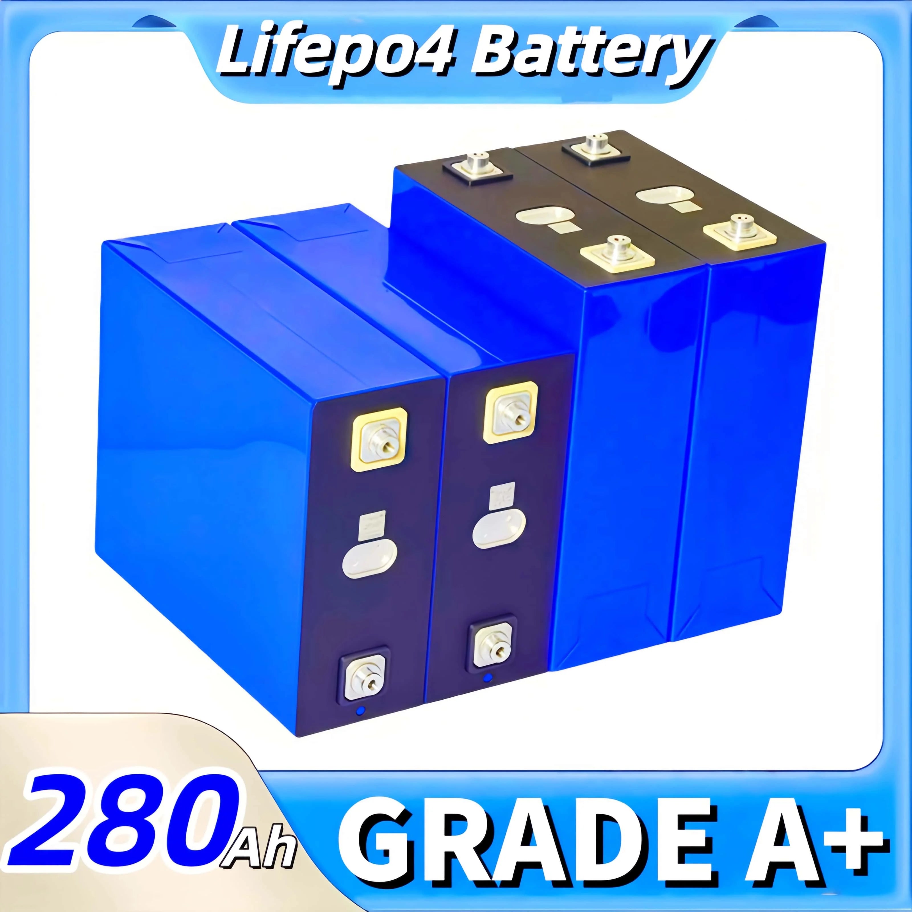 Lifepo4 Battery 3.2V 360AH 340AH 320AH 280AH 100AH for DIY Car Marine Solar Energy Storage 12V 24V 48V Grade A EU US Tax-Free