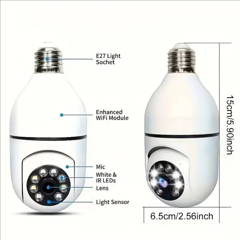 E27 Bulb Surveillance Outdoor Security Camera