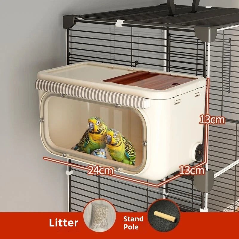 Transparent Bird Nest Breeding Box Cage, Parakeet Nesting Box, Acrylic Parrot Breeding House