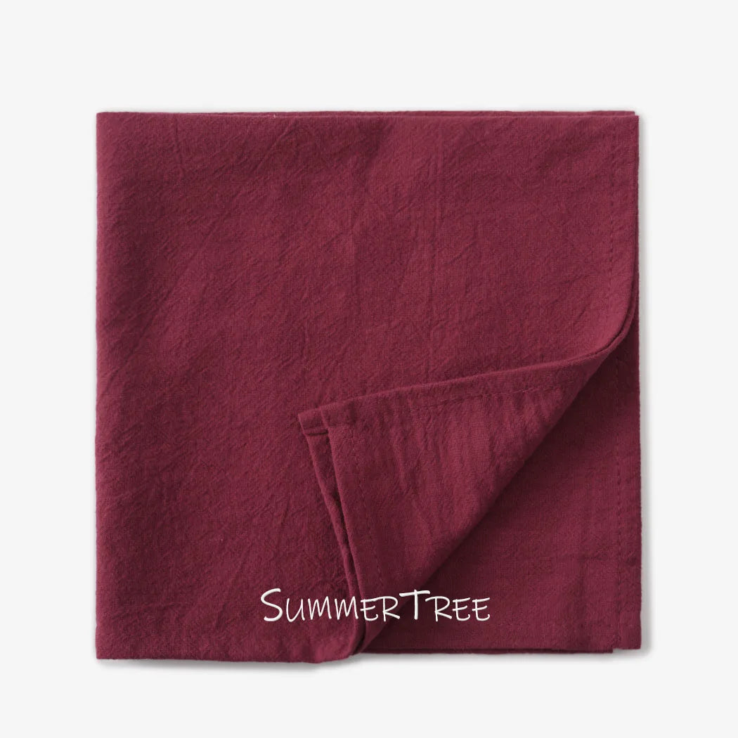 24 Pack 40cm X 40cm Cloth Napkins Washable Reusable Bulk Plain Cotton Napkin for Home Wedding Party Dining Table Decorations