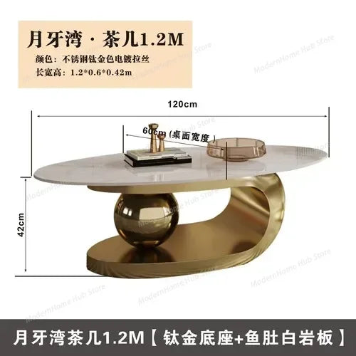 Nordic Modern Design Oval Coffee Tables