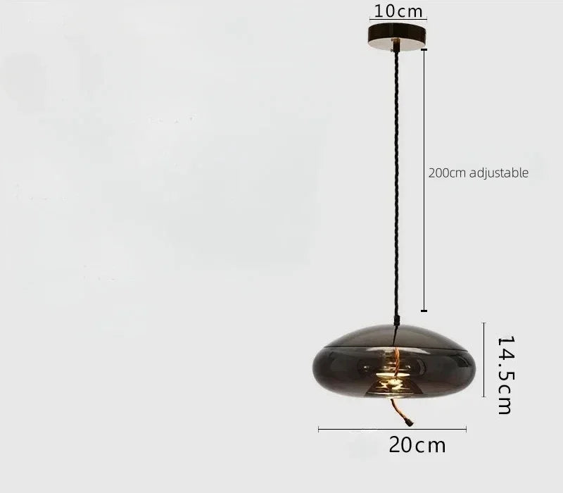 Nordic Style Designer Postmodern Luxury Glass Single Head Pendant Lamp, Creative Art Bar Dining Lighting Fixture