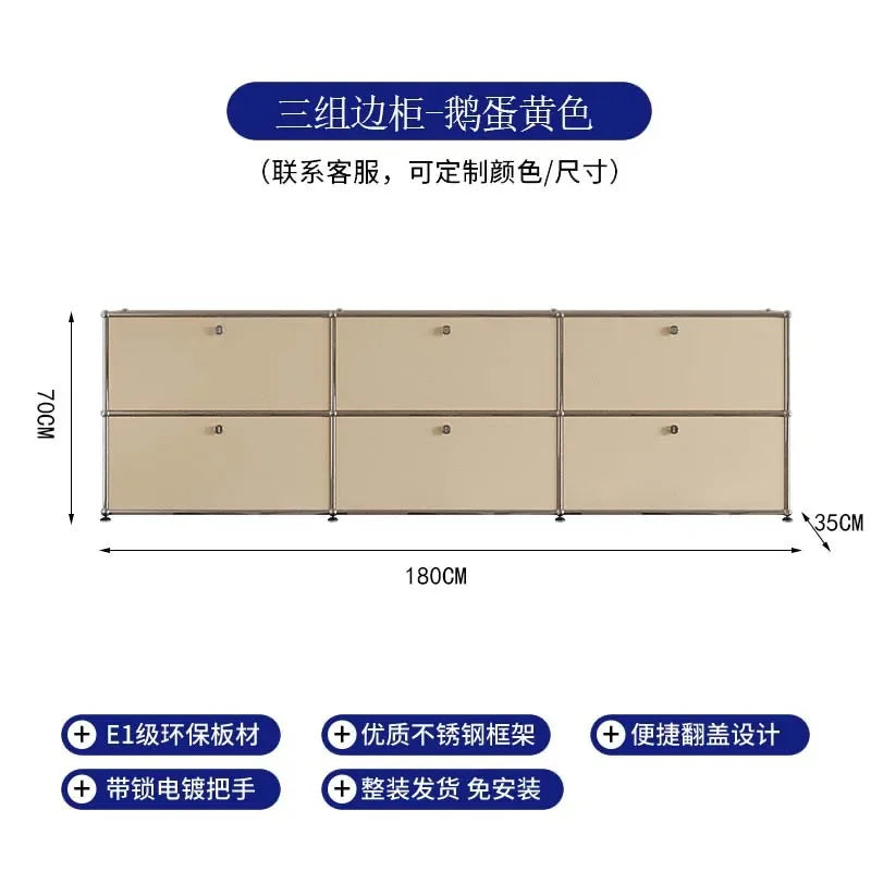 Customizable Modern Module Living Room Cabinet, Combination Sideboard Chest of Drawers