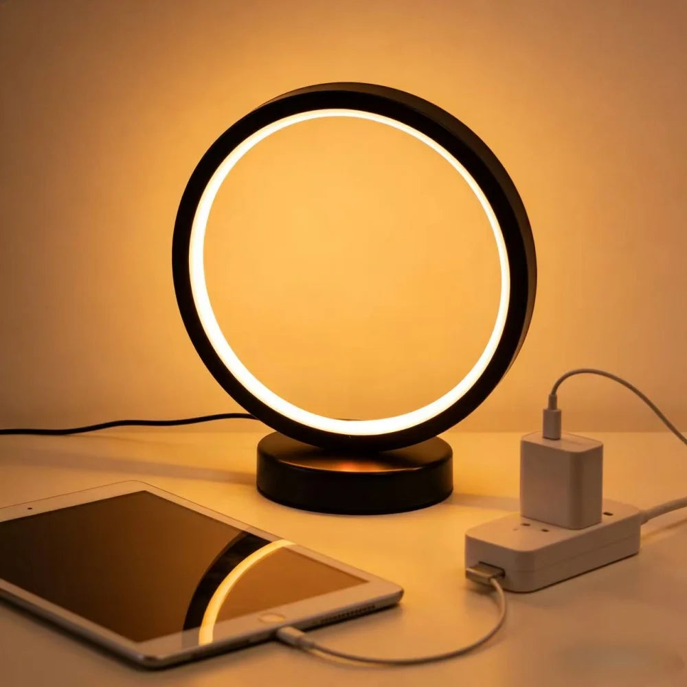Nordic Style LED Circular Table Lamp