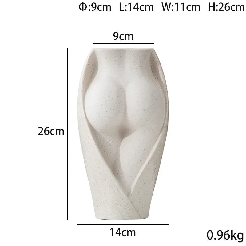 Boho Body Form Ceramic Vase