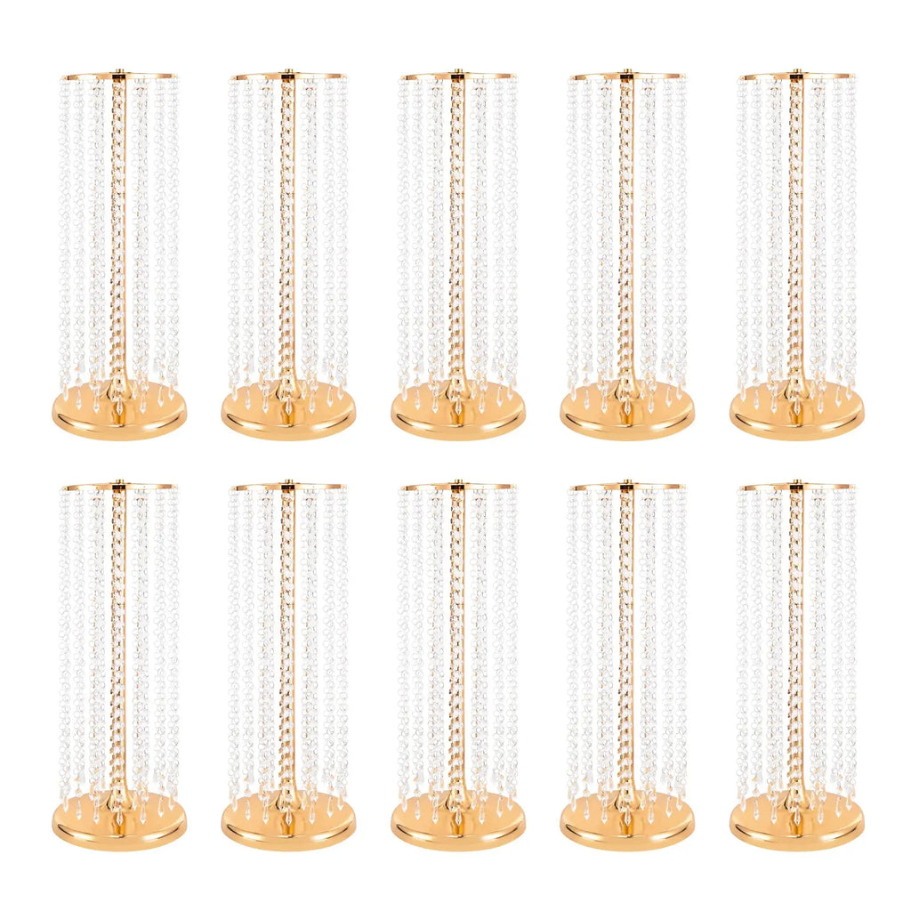 Tall Wedding Centerpieces Flower Vases, Metal Flowers Stand, Acrylic Crystal Stand, Column Vases Centerpieces for t