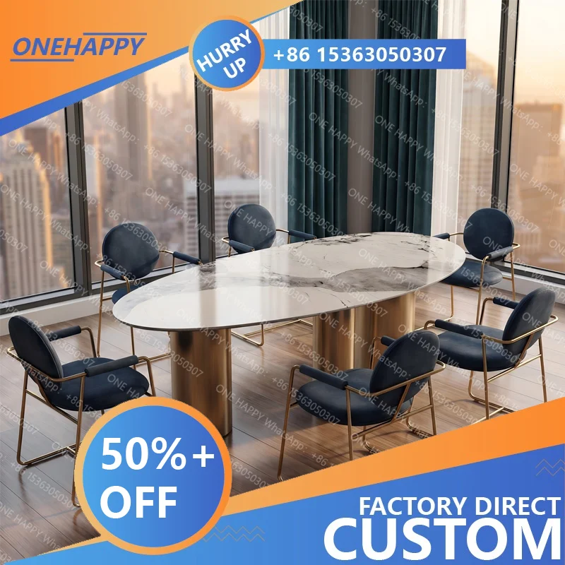Any Size Custom Italian Marble Dining Table Natural Stone Luxury Dining Set Villa Mansion Penthouse Kitchen Home Furniture Decor