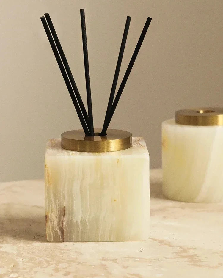 European style simple natural marble aromatherapy bottle