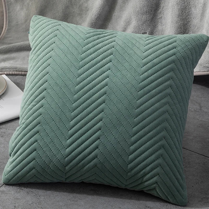 Quilted Velvet Pillowcase Throw Pillow Covers 45x45cm