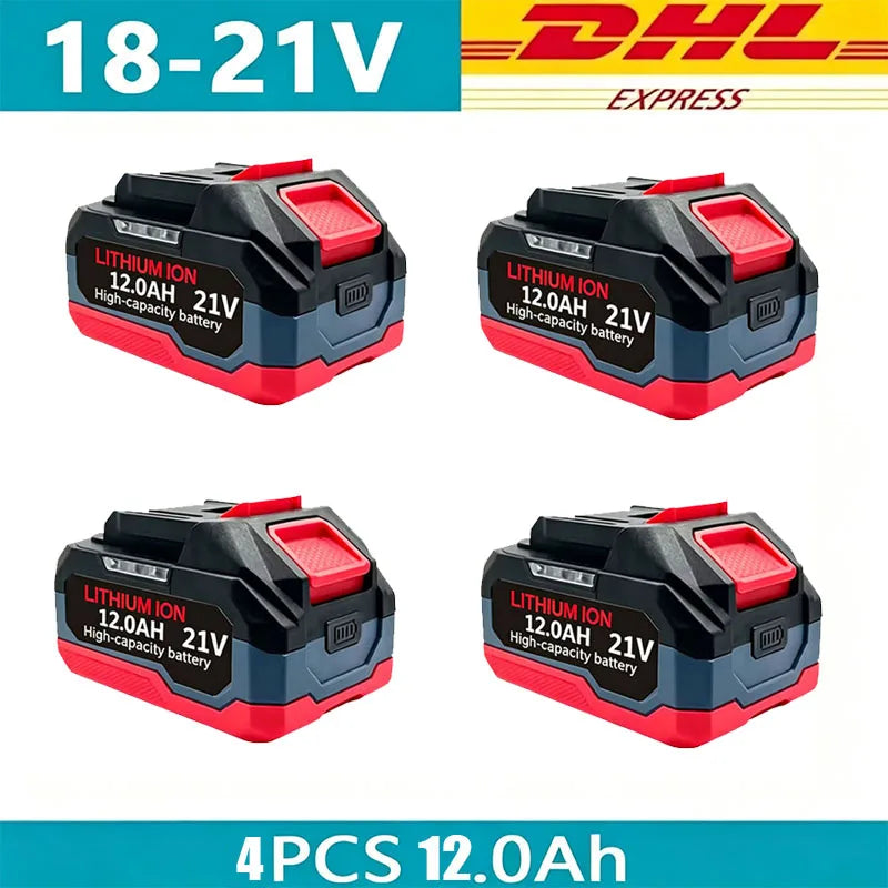 Rechargeable Li-Ion Batteries & Charger Suitable for Cordless Makita 18V/21V Power Tools