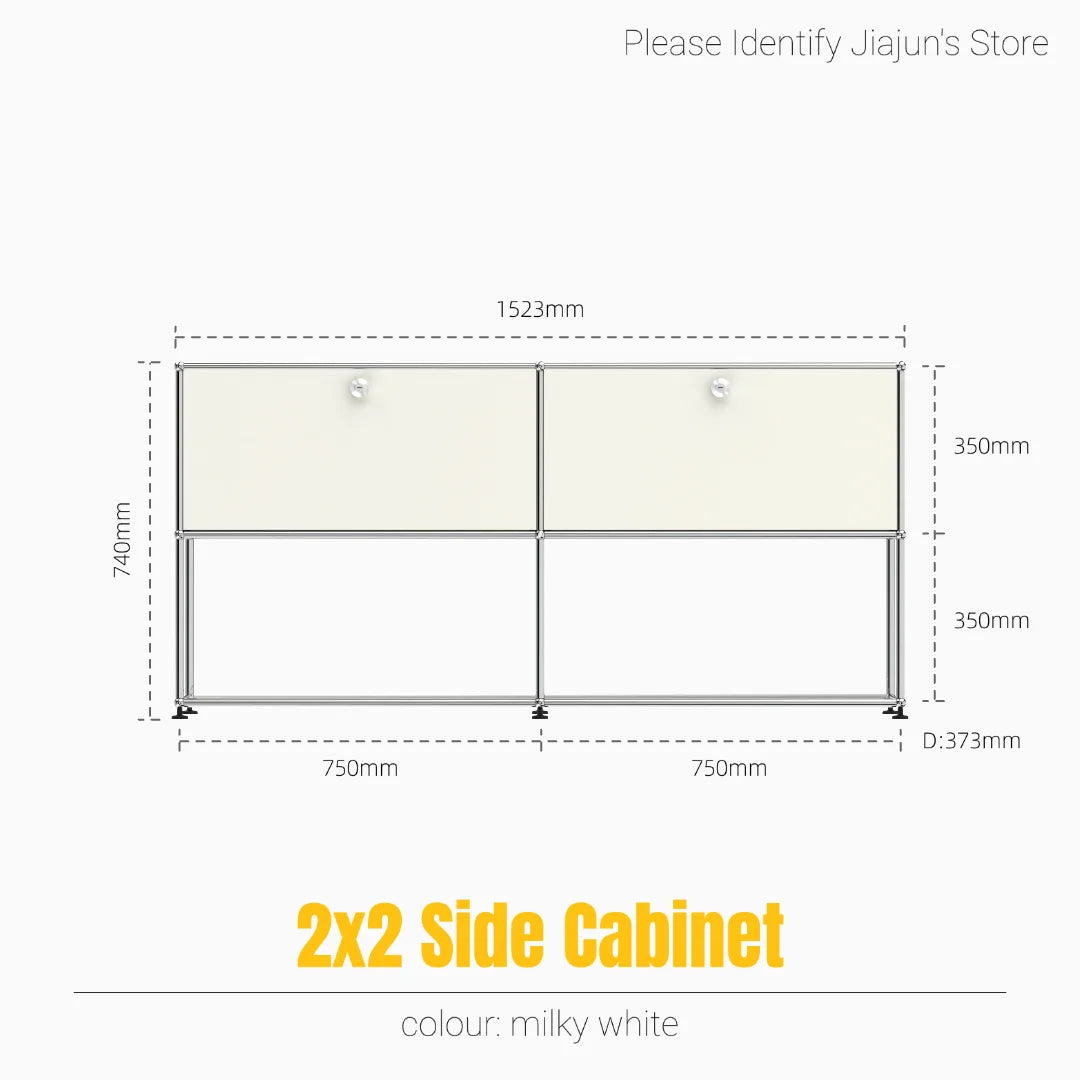 Hot-Seller | Minimalist Steel Storage Side Cabinet, Slim Profile Flip Door Unit