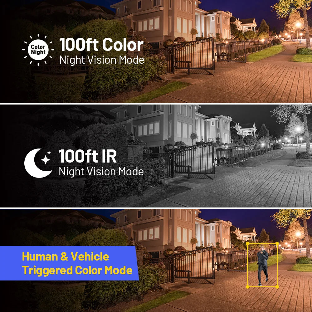 ANNKE C1200 12MP Outdoor Smart Dual Light PoE Surveillance Security Camera Color IR Night Vision Built-in Microphone IP67