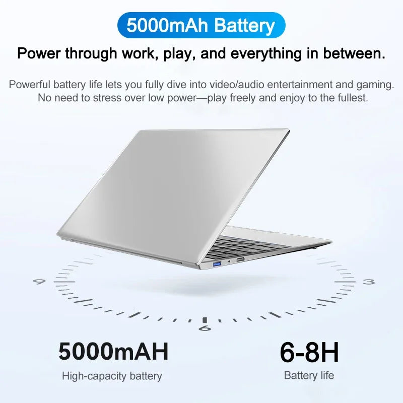 New 14.1" Laptop Intel Core I9-9900 32GB 2TB Gaming PC Ultra Slim Office Study Computer PC Windows 11 Pro 1920*1080 HD