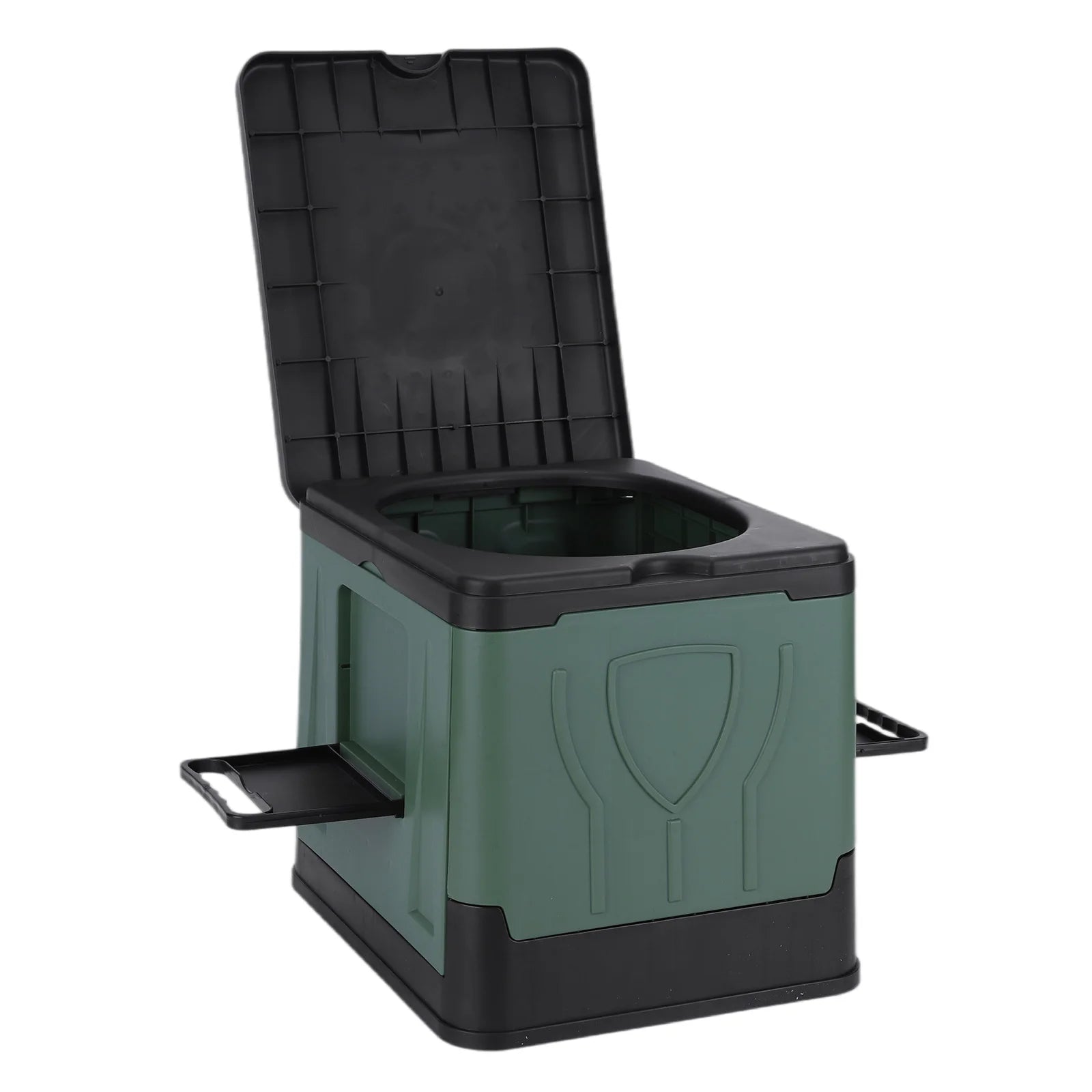Folding Travel Toilet with Paper Holder & Lid