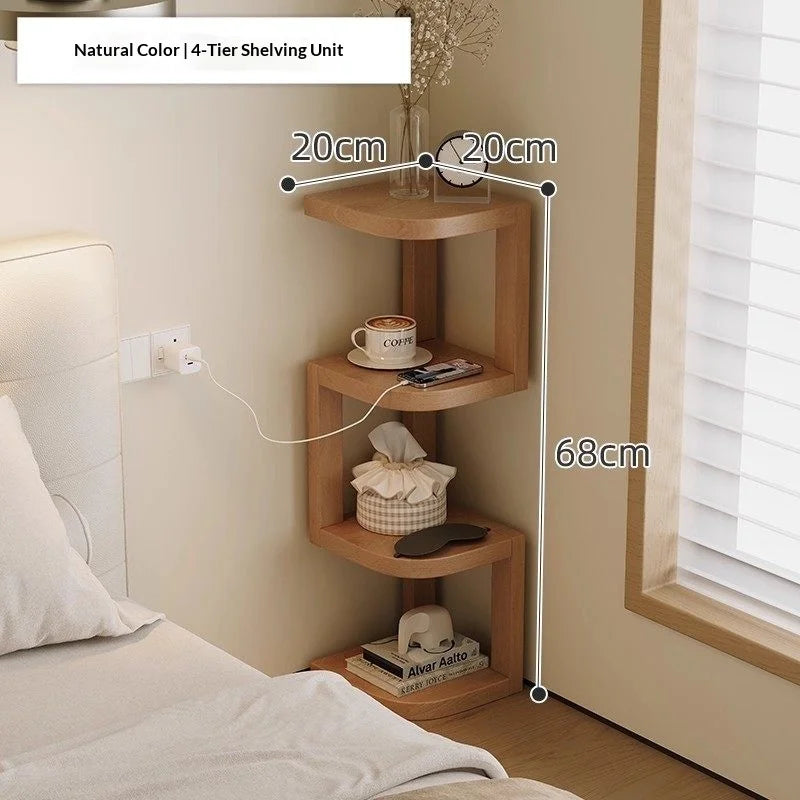 Modern Minimalist Wooden Nightstand Bedside Table