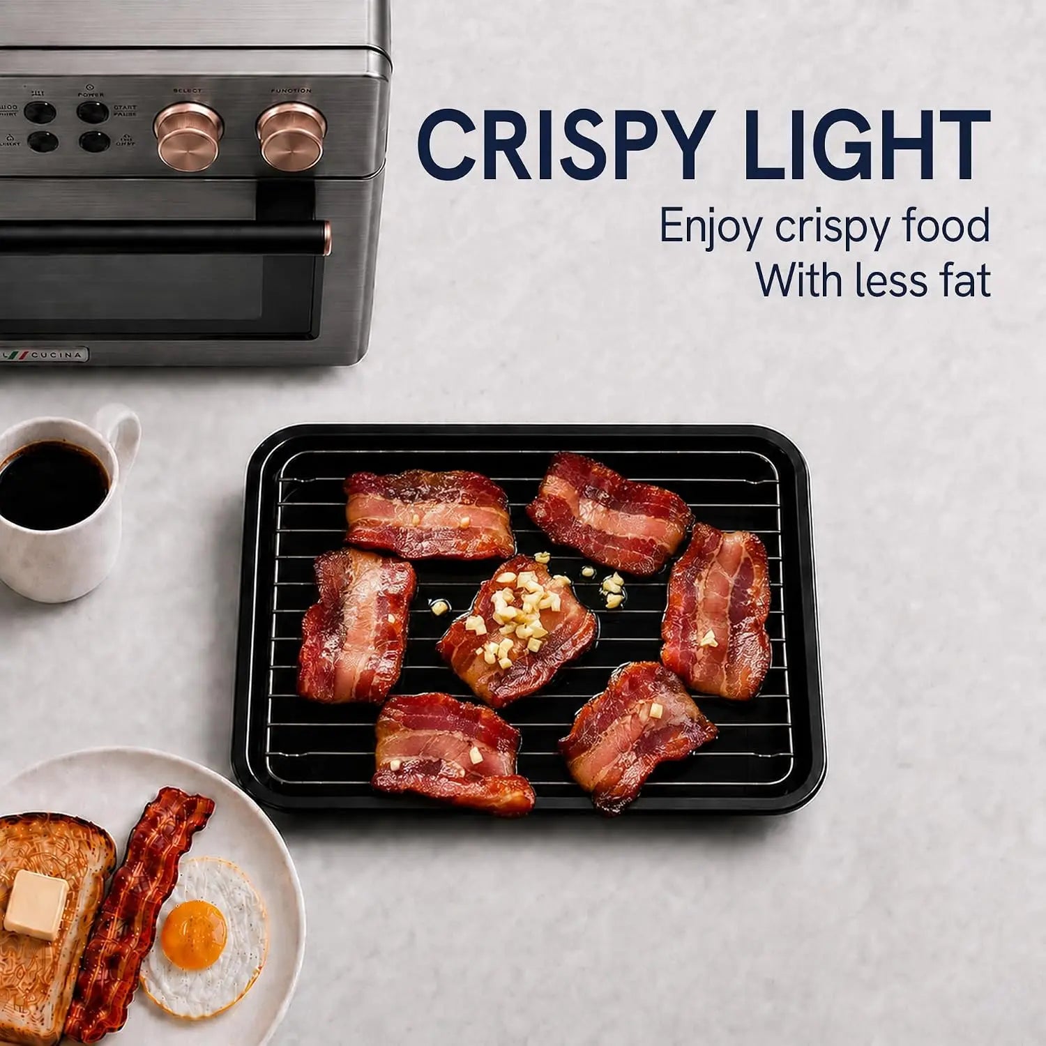 Infrared Heating 26.3 QT Air Fryer Toaster Oven, Large Countertop Convection Oven 10-in-1 Combo,