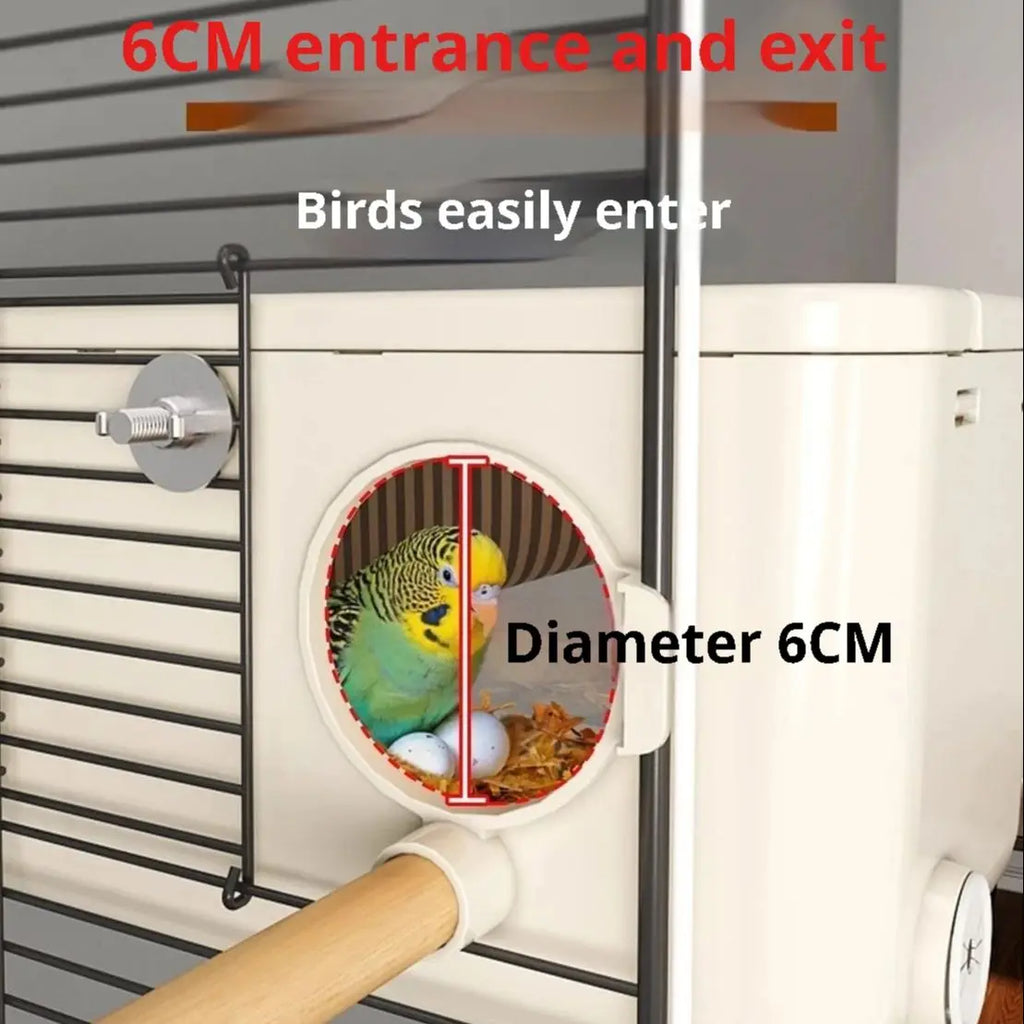 Transparent Bird Nest Breeding Box Cage, Parakeet Nesting Box, Acrylic Parrot Breeding House
