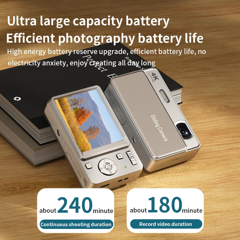 Lenovo 64MP 4K Digital Camera with 16X Zoom Autofocus, Vlogging Camera