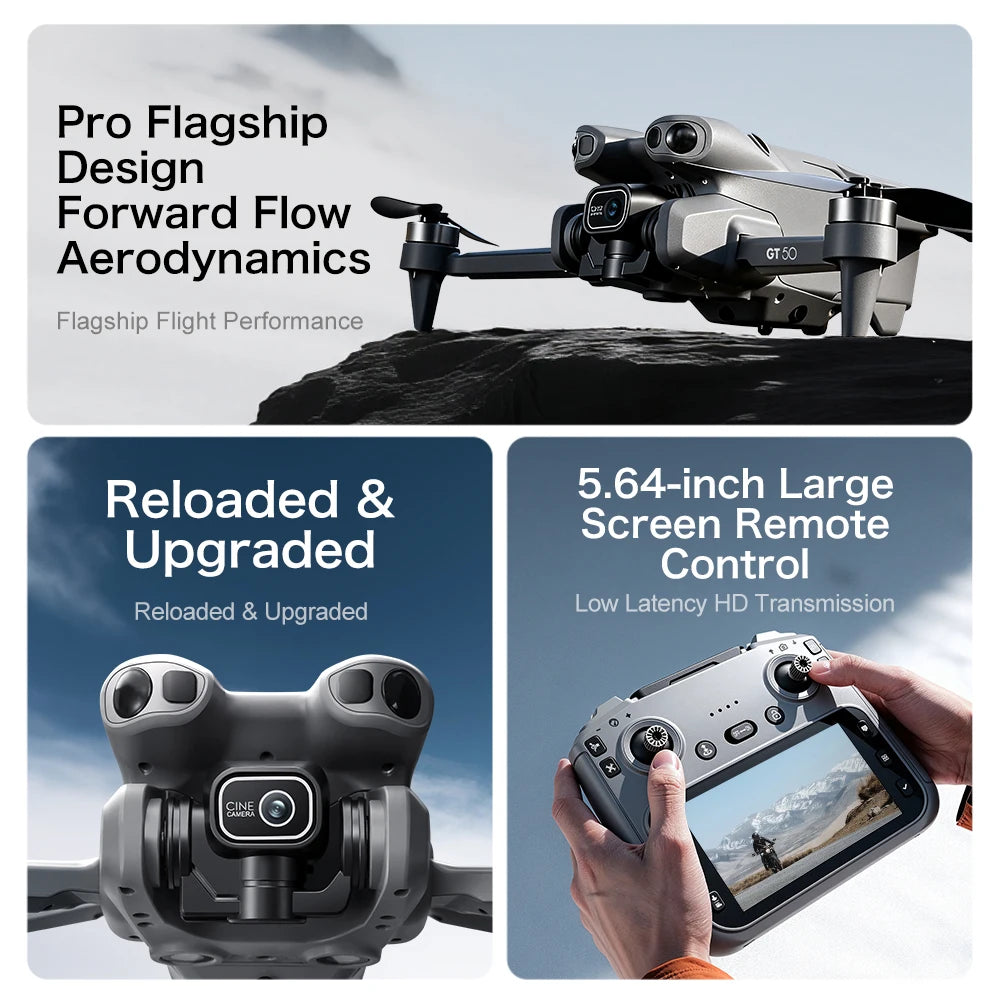 Lenovo GT50 GPS Drone 8K HD Camera 5G WIFI FPV Screen Remote Control Brushless Motor Lightweight Professional Aerial Quadcopter