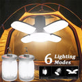 High Power Solar LED Camping Lantern Rechargeable 4500mAh 1000LM Emergency Power Bank Foldable 6 Light Modes for Camping Fishing