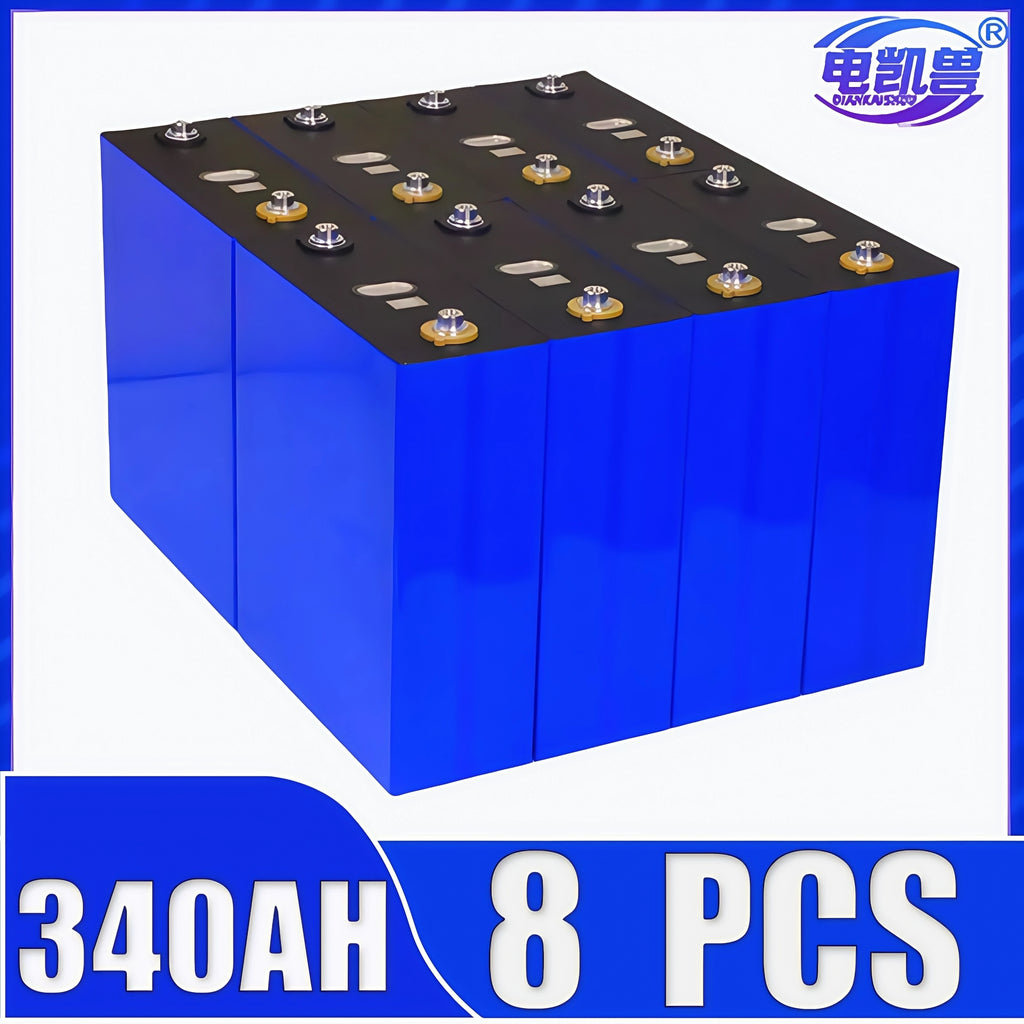 3.2V 340Ah 360Ah Grade-A Lifepo4 Rechargeable Battery Lithium Phosphate Golf Cars Travel Solar Campers Cell 12V 24V 48V Battery