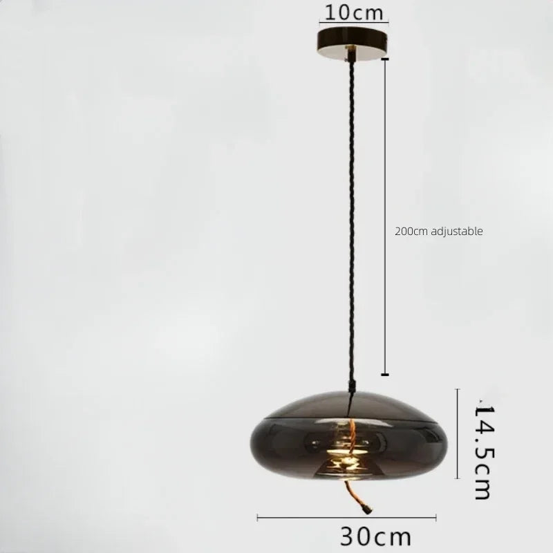 Nordic Style Designer Postmodern Luxury Glass Single Head Pendant Lamp, Creative Art Bar Dining Lighting Fixture