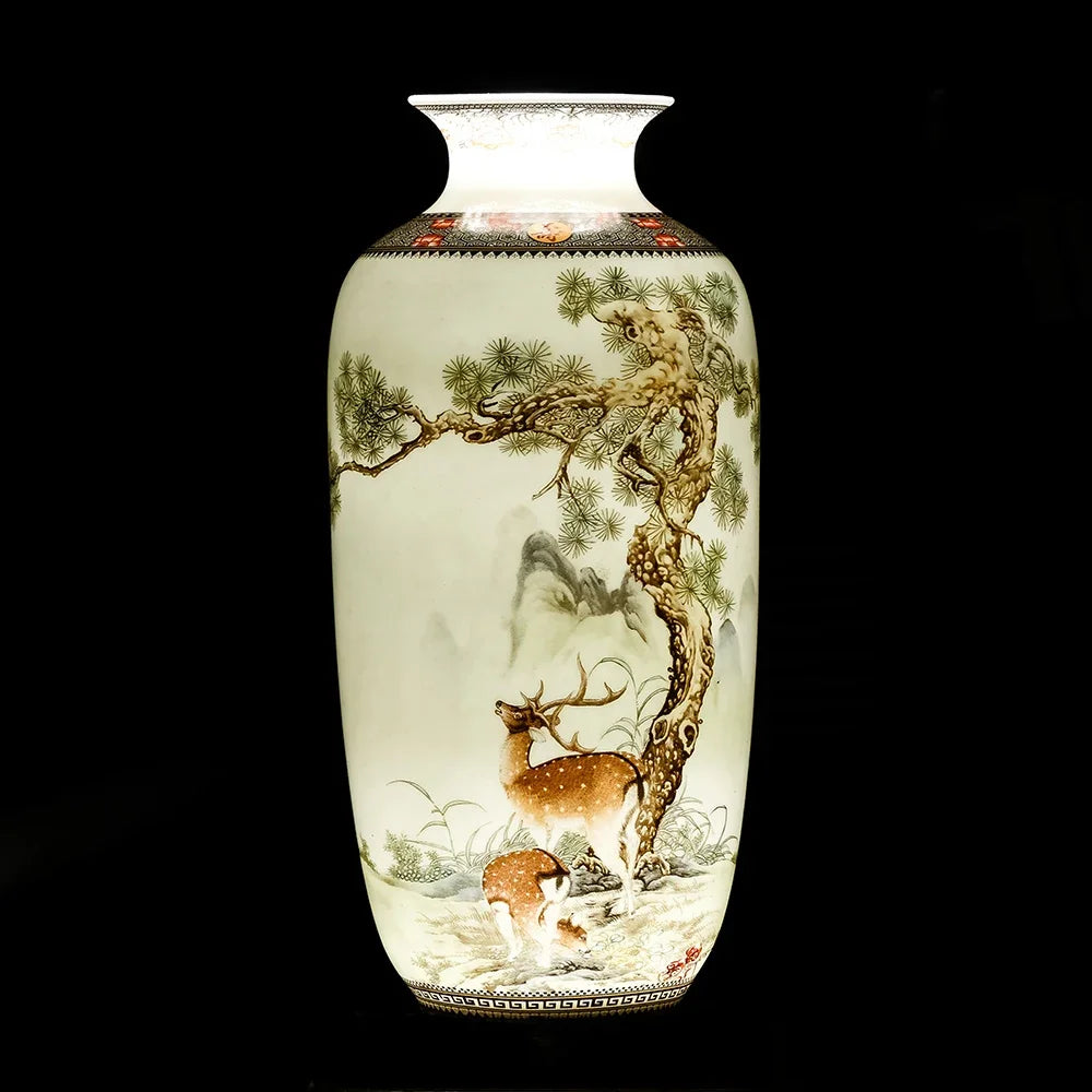 Ceramic Jingdezhen Vase, Chinese Traditional Flower Vases