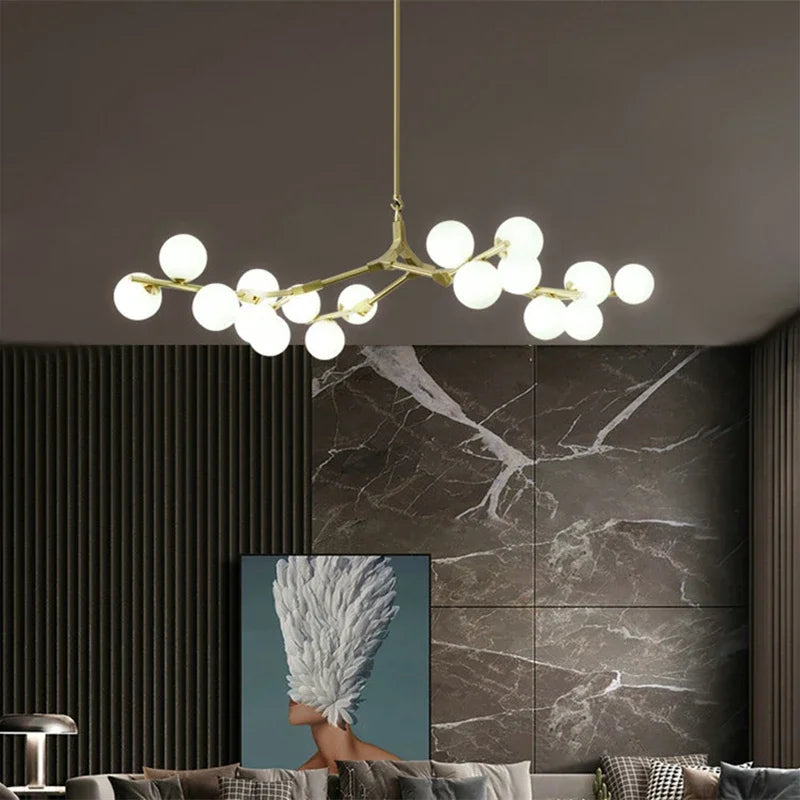 Nordic New Molecular Glass Ball Chandelier