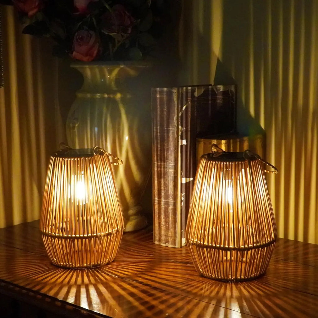 1PCS/2PCS solar lights,outdoor hand woven solar tungsten filament lanterns,suitable for garden,courtyard,villa landscape lamps