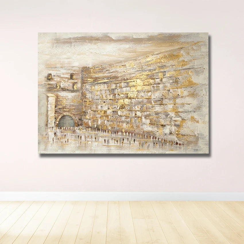 Handmade Modern Abstract Jewish Oil Painting, Handmade Artwork, Unframed