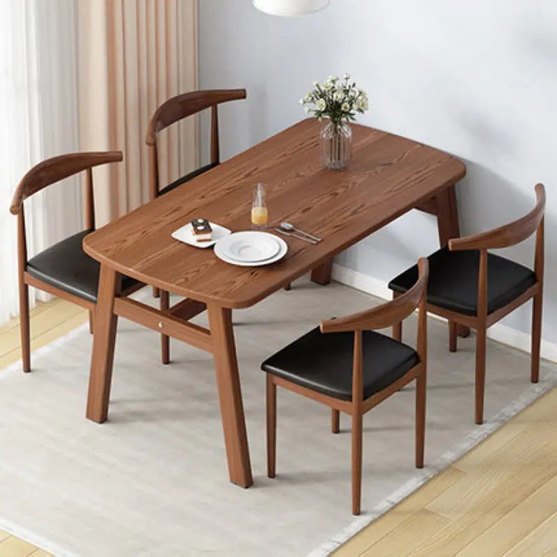 Modern Minimalist Dining Table Set with 4 Chairs
