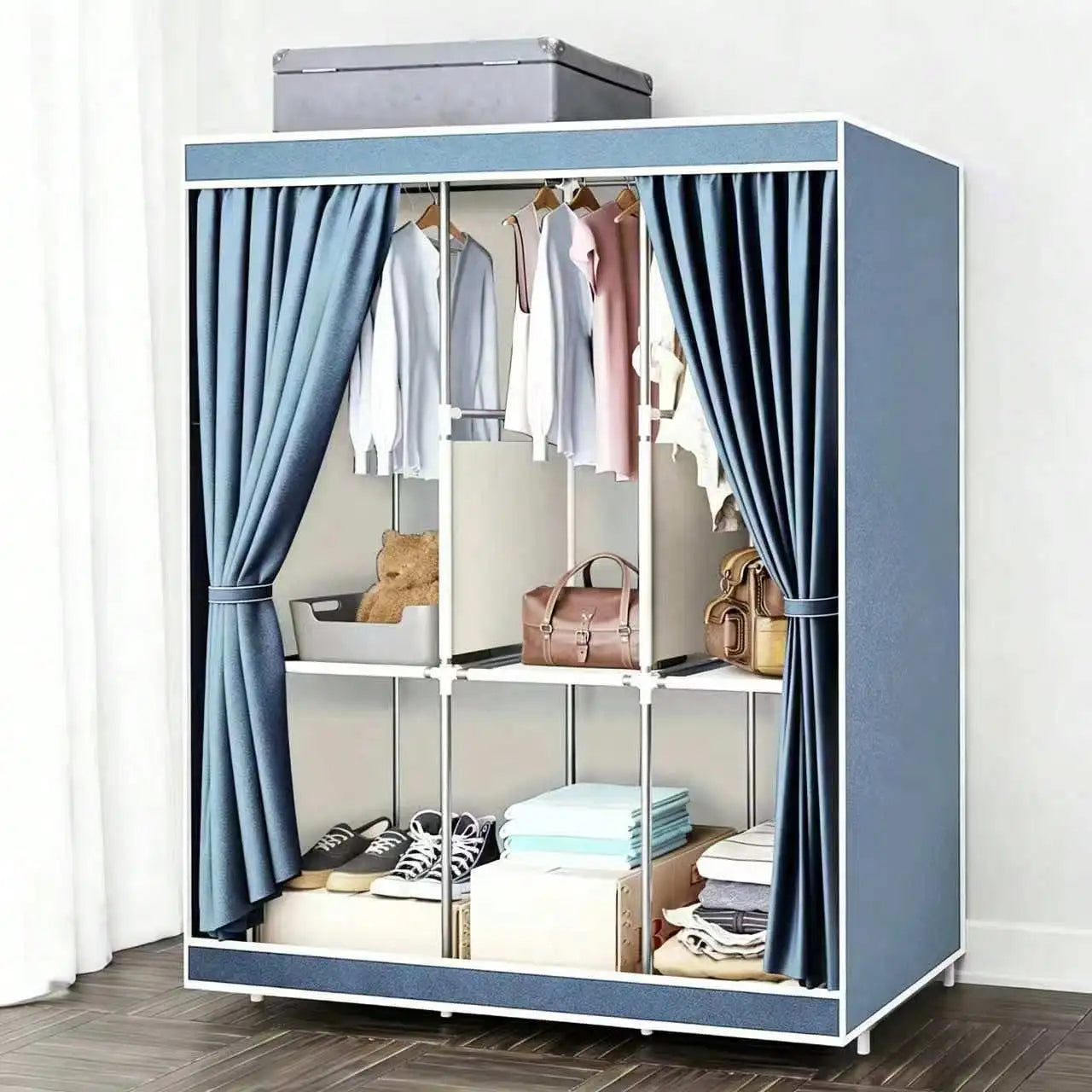 1pc Large Capacity Portable Wardrobe Closet,