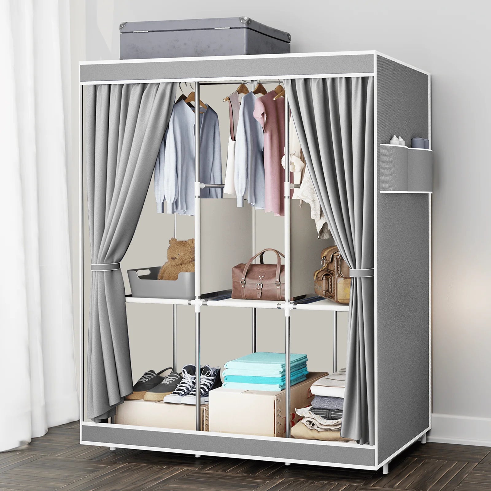 1pc Large Capacity Portable Wardrobe Closet,