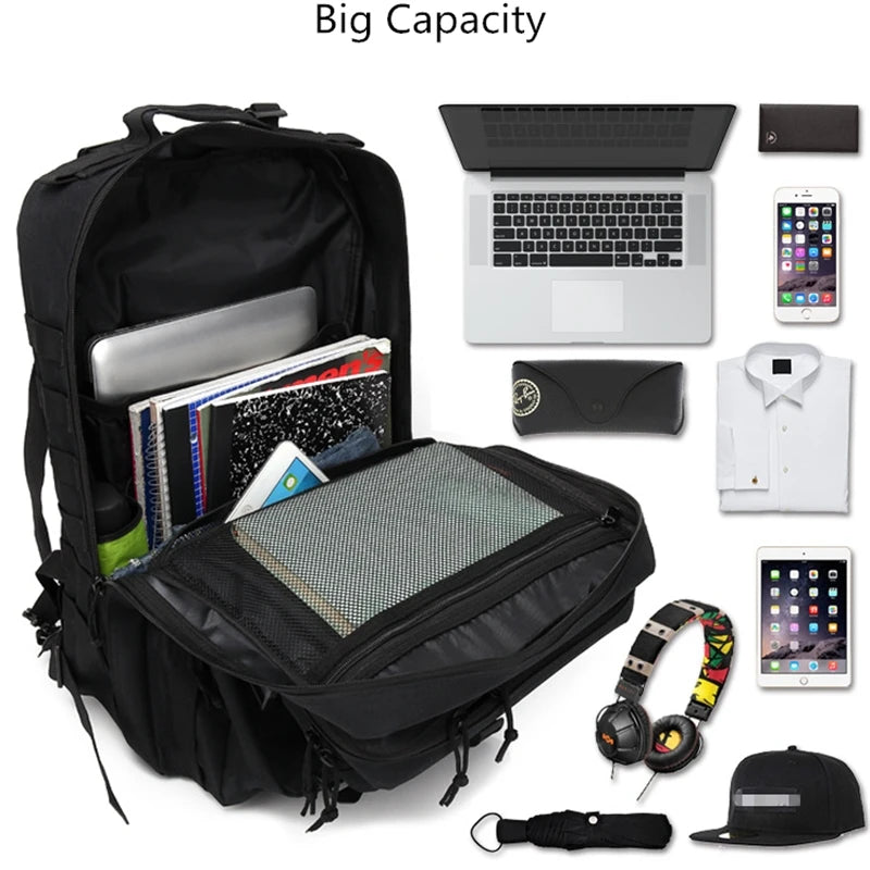 50L Tactical Backpack, School bag.