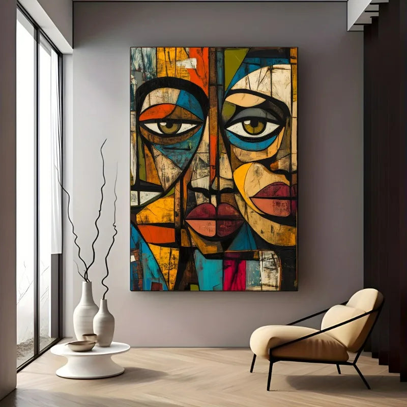 Abstract Wall Art, Cubist HD Canvas Poster Prints
